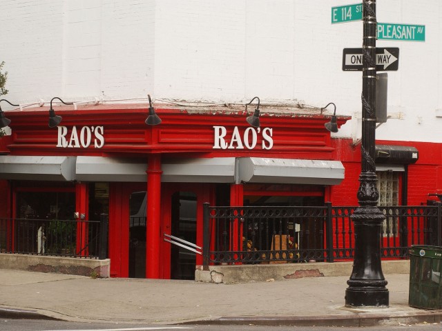 Rao’s Restaurant: 455 E. 114 Street, New York.