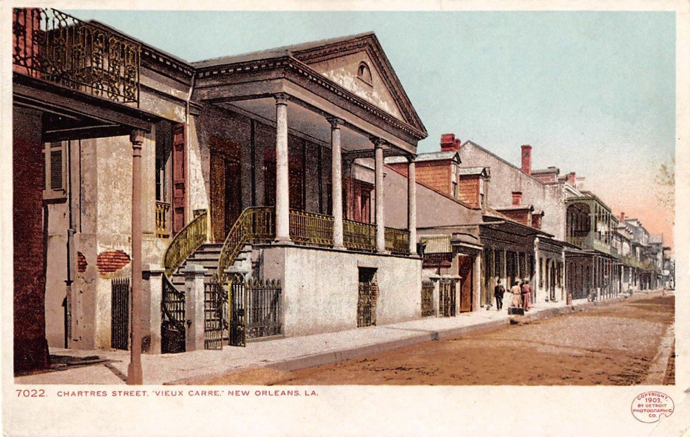 Postcards of the Keyes Beauregard house from around the time of the shooting