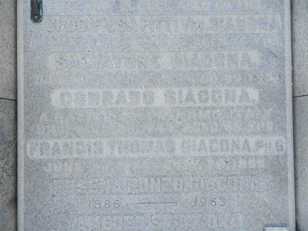 Corrado Giacona Burial