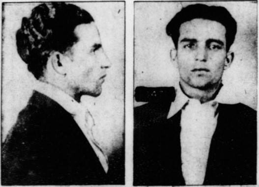 Carlos Marcello mugshot from 1930 grocery store robbery.