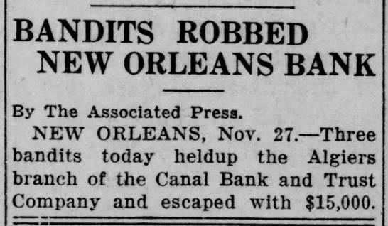 Bandits Robbed Bank