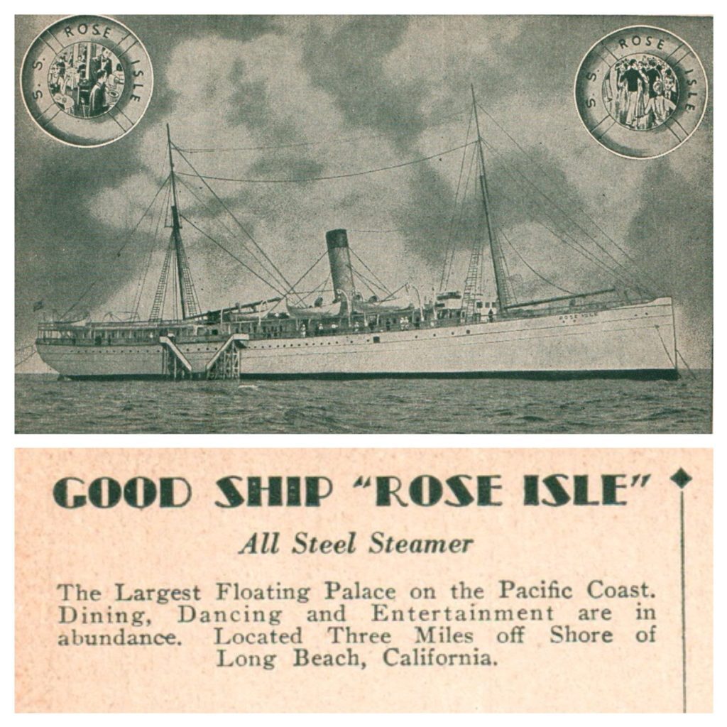 When the Johanna Smith burnt to the waterline in 1932 (just like the Monfalcone in 1930), the owner’s purchased the Rose Isle as a replacement vessel. Because the boat had been tied in with a kidnapping and a murder, they renamed her the Johanna Smith II, in the hopes of shedding the reputation of being a gangster ship. Author’s personal collection.
