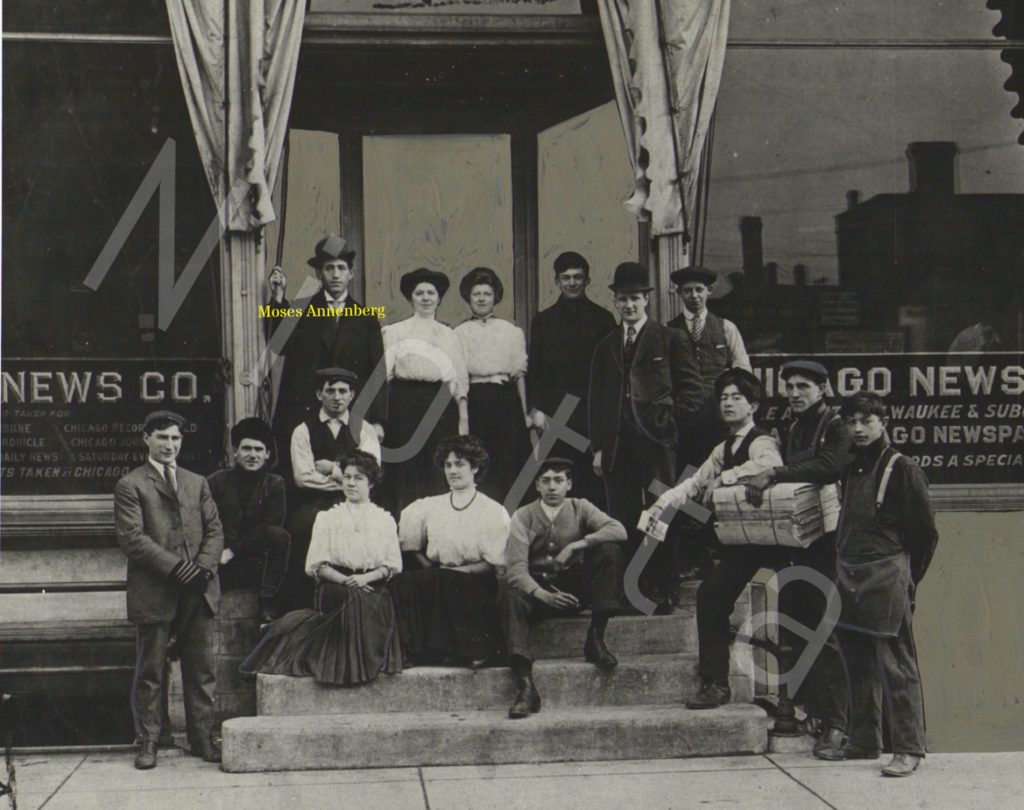 Moe Annenberg and his Chicago News Co., circa 1907, author’s collection.