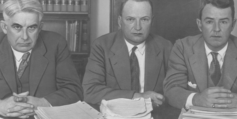 LA District Attorney Asa Keyes (center), 1923