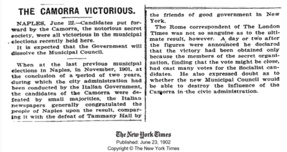 The Camorra victorious
