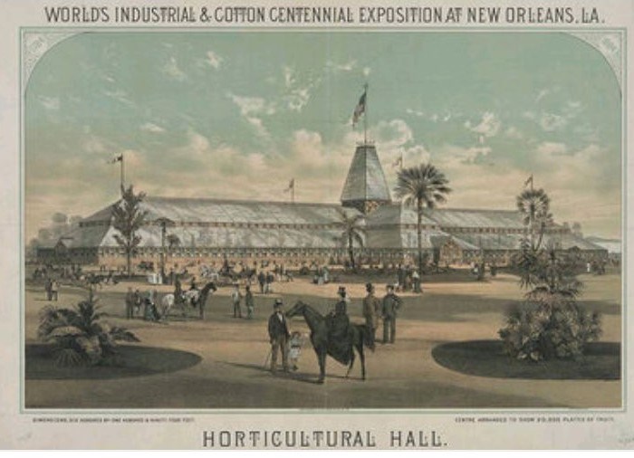 Postcard from the 1884 Worlds Fair in New Orleans where Hennessey was head of security