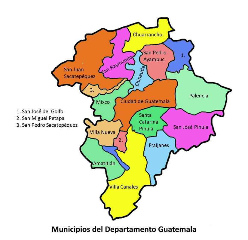Map of Guatemala and provinces, shots of San Jose Pinula where Carlos was born