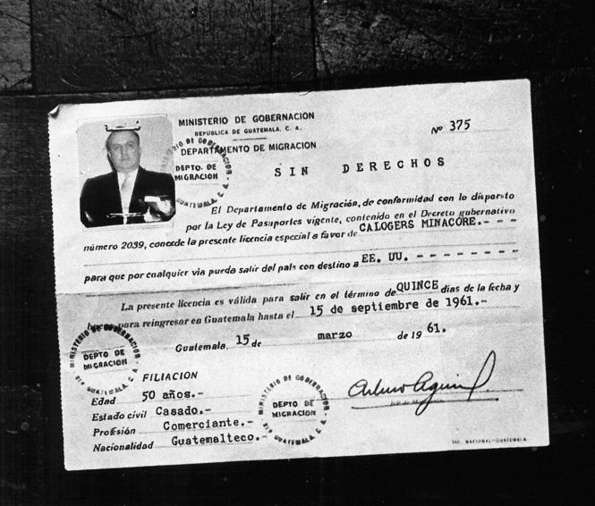 Marcellos Guatemalan passport and birth certificates