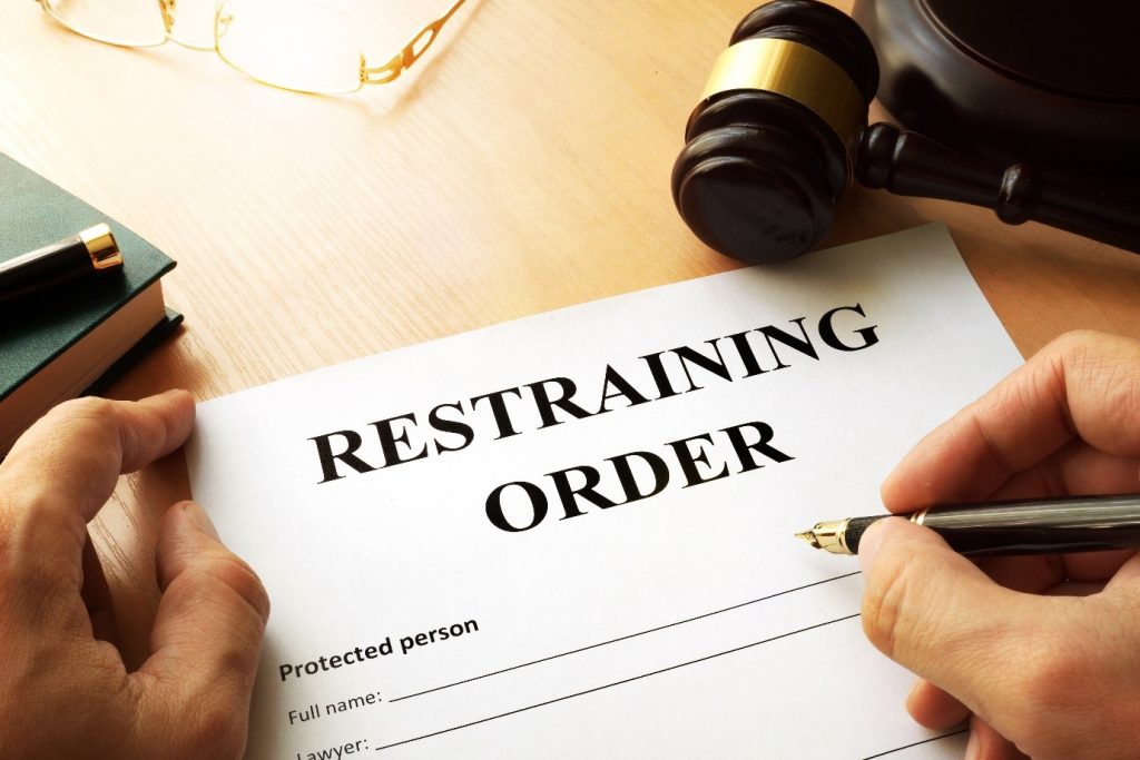 Restraining order document